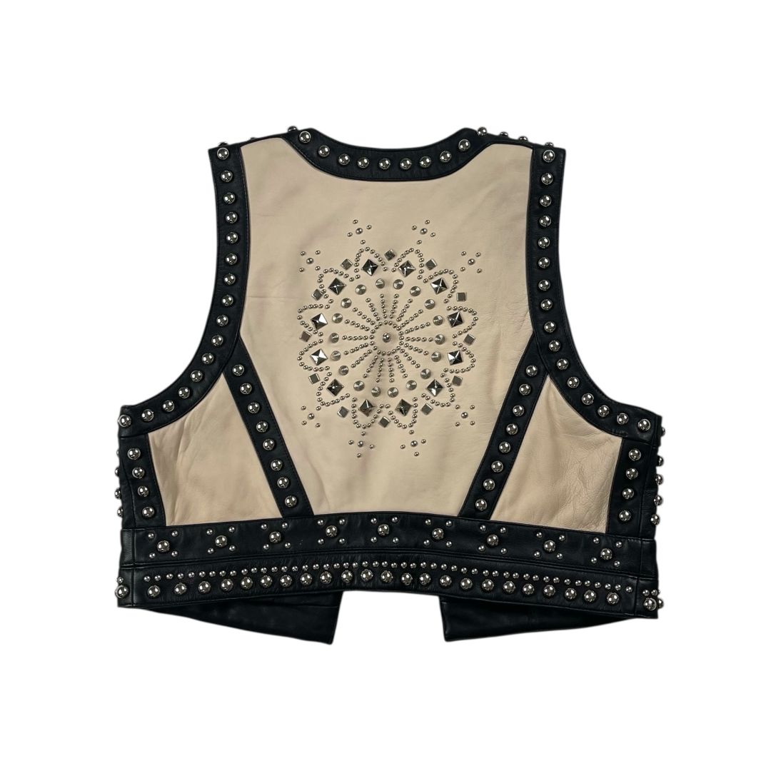 Chaleco Corto NASTY GAL Varios Beige Y Negro Talle L