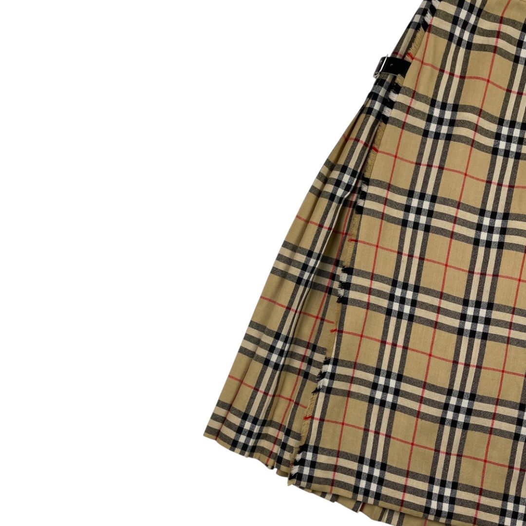 Pollera Media Pierna BURBERRY Varios Escoces Beige Talle 16