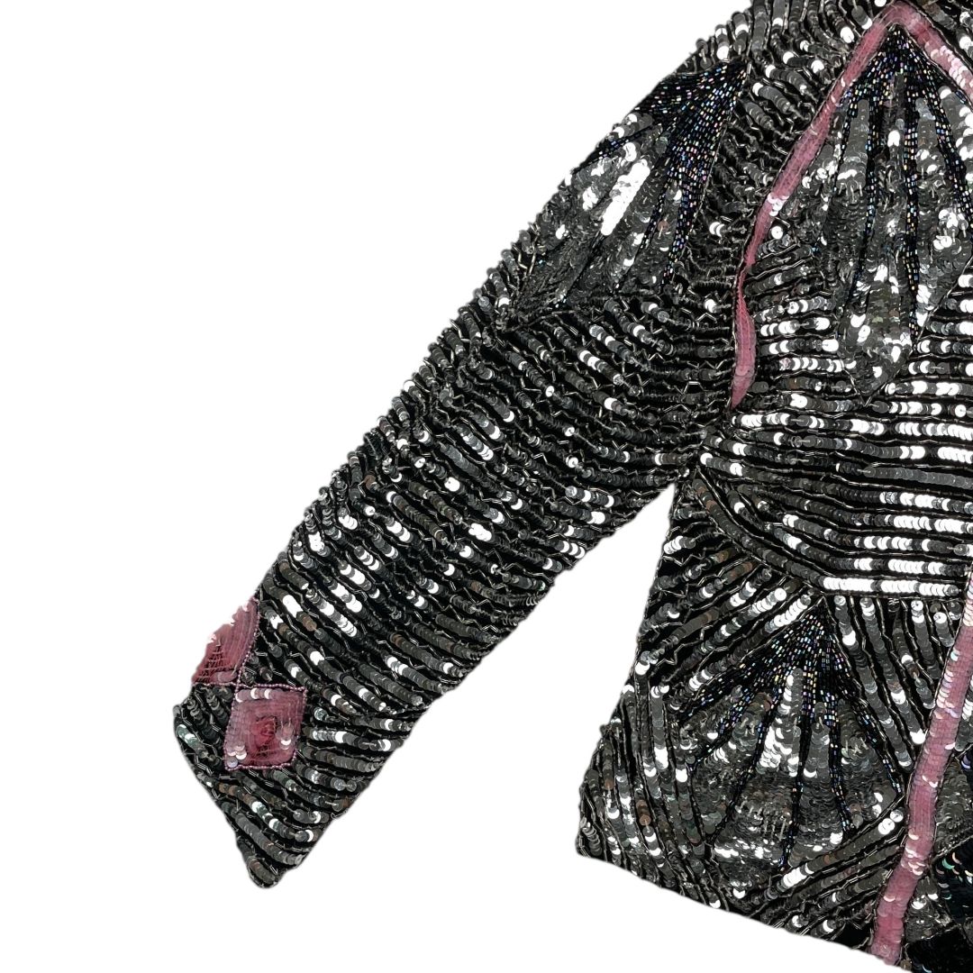 Blusa Manga Larga SIN MARCA Plateado Talle L