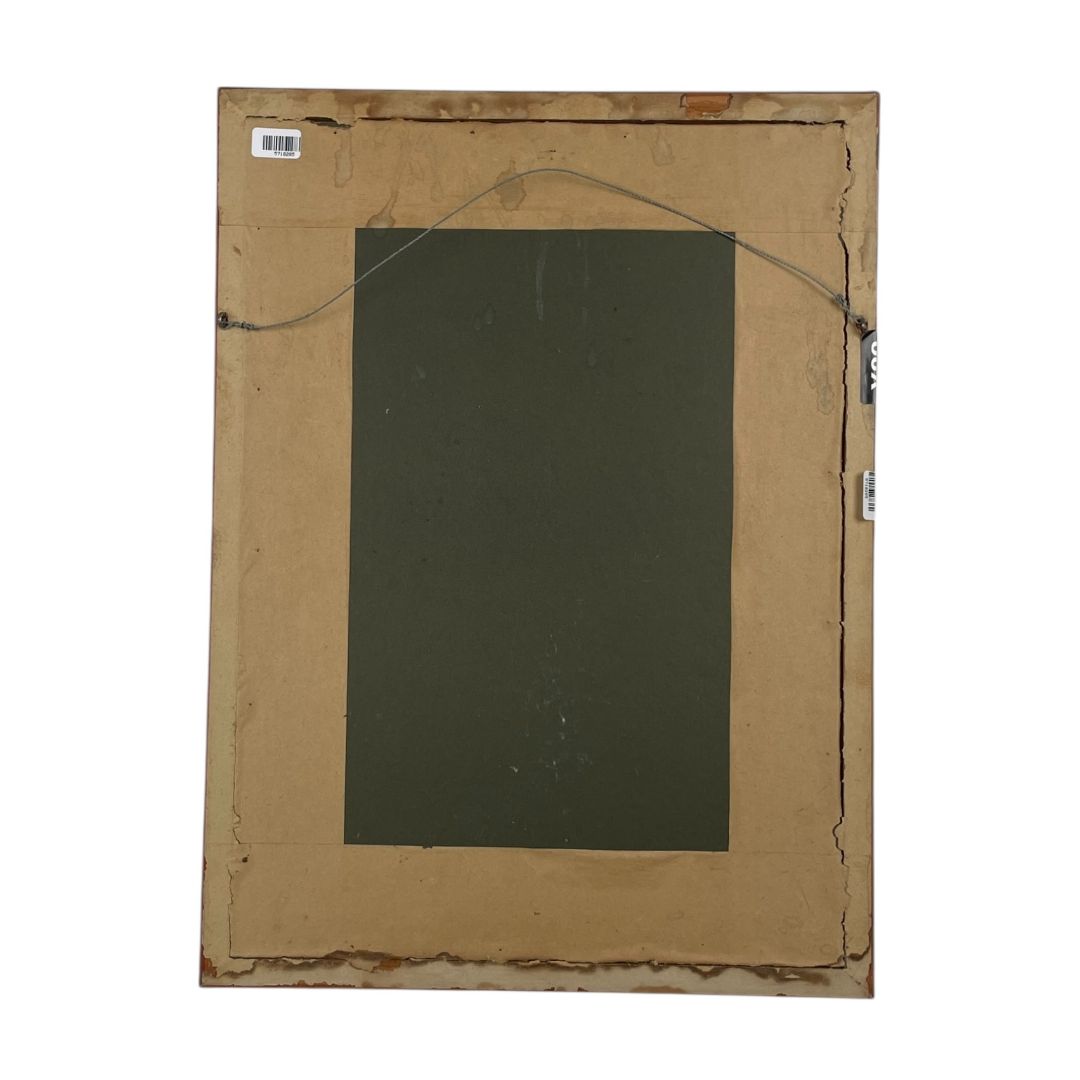 Arte con Vidrio ANONIMO Estilo Geometrico Obra 32 cm X 24 cm Marco 52 cm X 41 cm