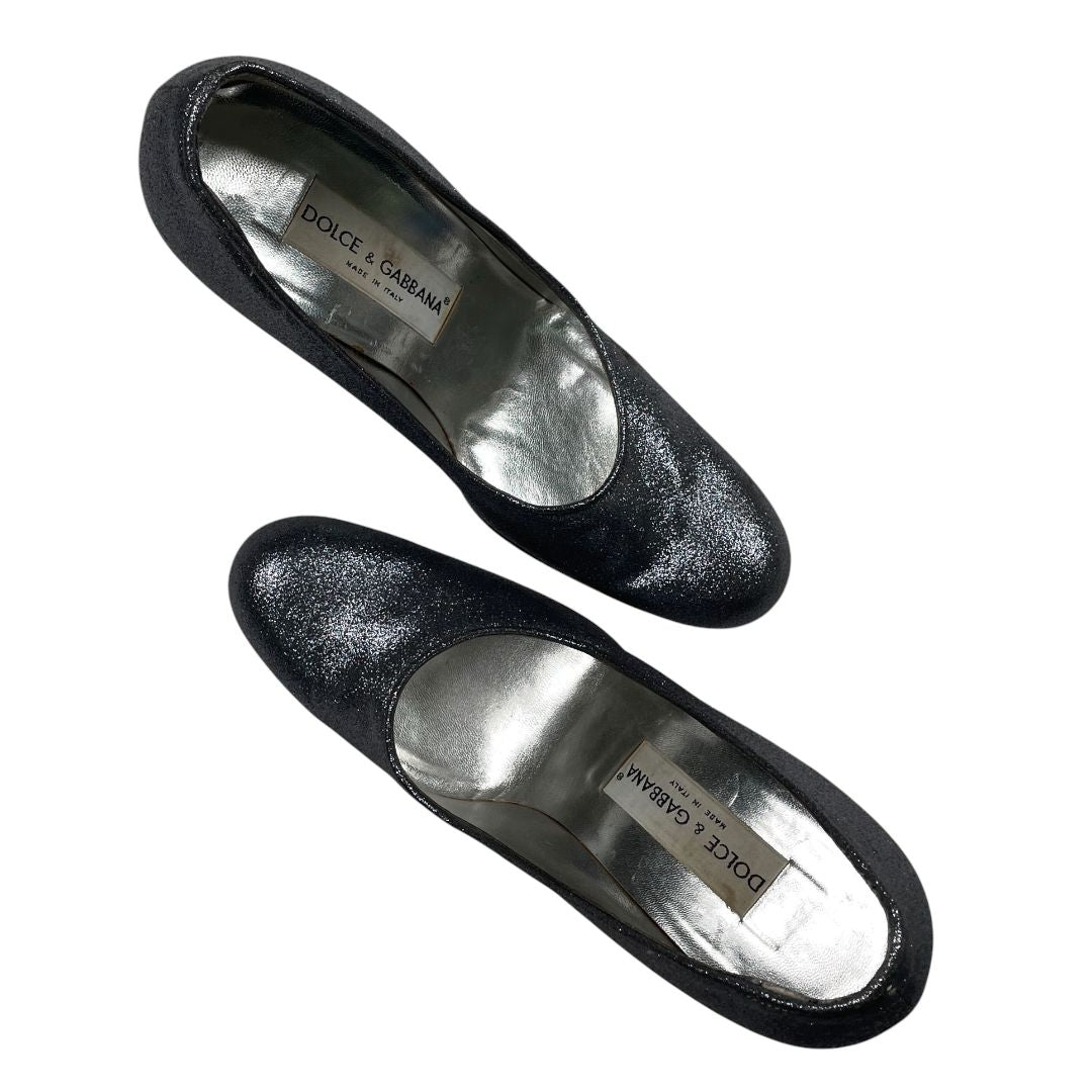 Zapato Taco Alto DOLCE GABBANA Plateado Talle 38