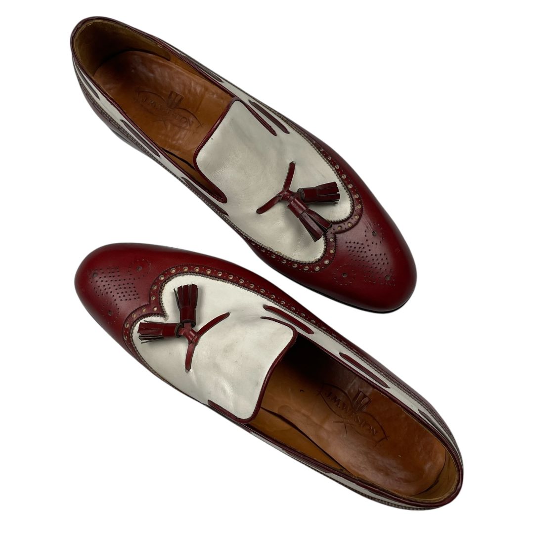 Mocasines J.M. WESTON Bordeaux Y Blanco Talle 11