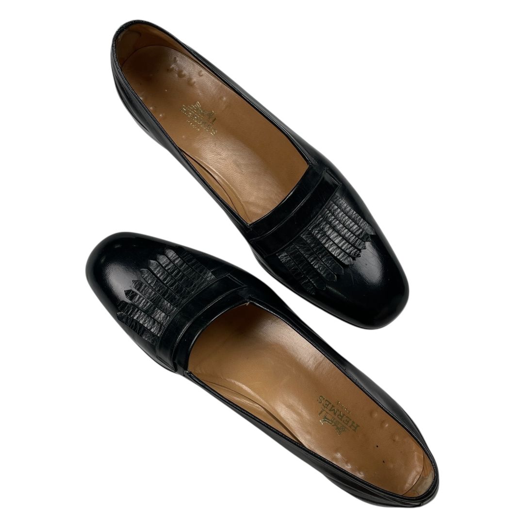 Mocasines HERMES Negro Talle 10,5