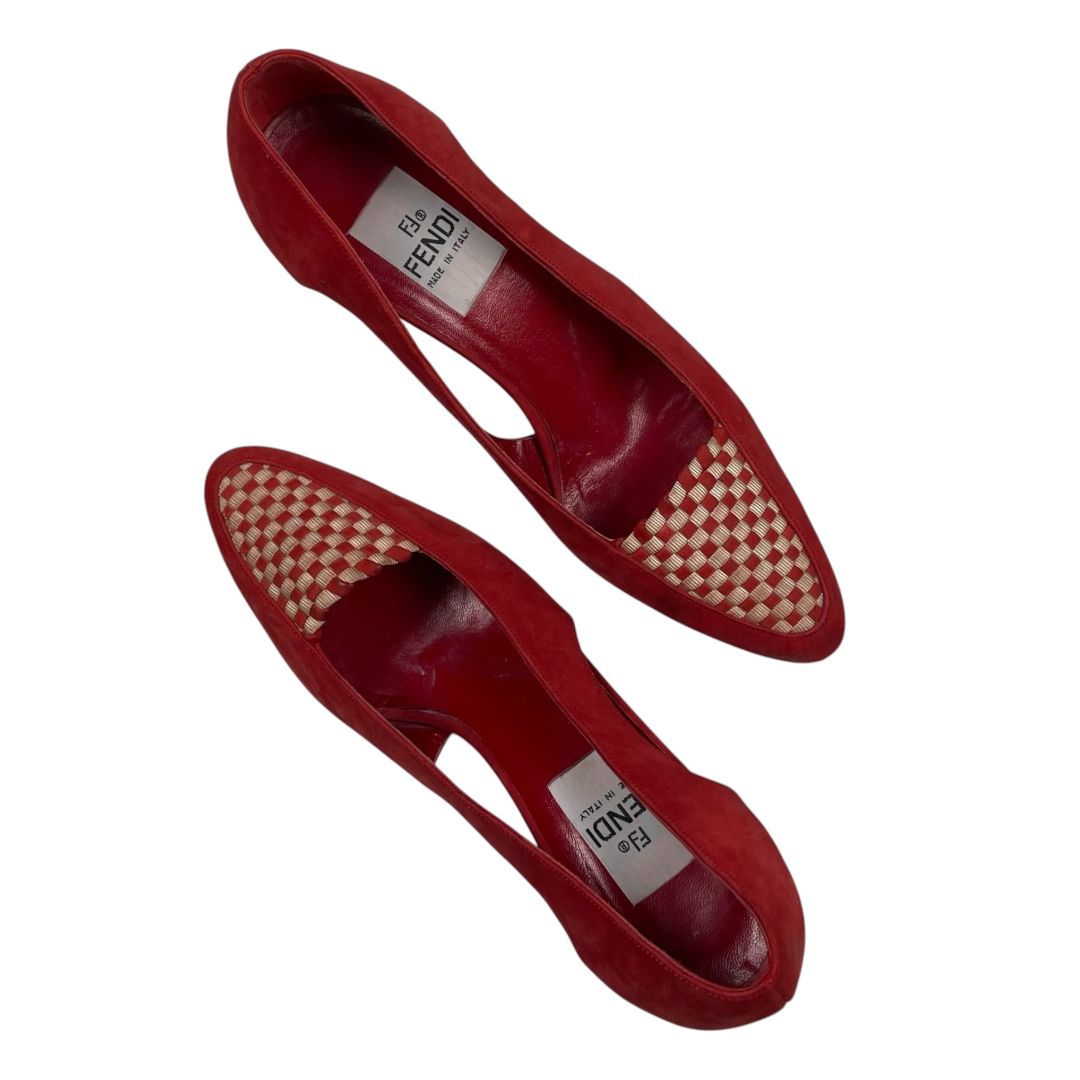 FENDI Zapatos Rojo Talle 36,5
