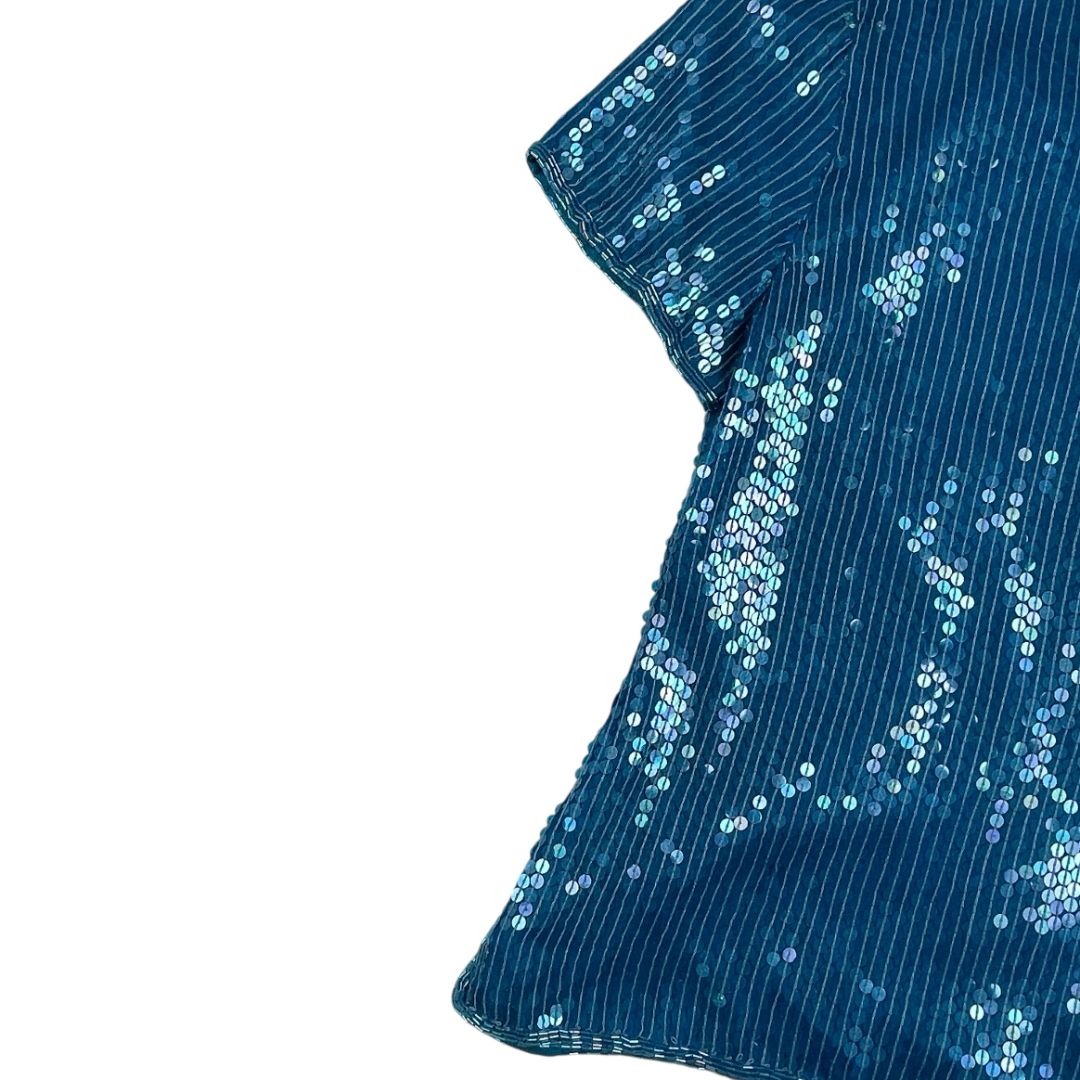 Remera Manga Corta CRYSTAL CREATIONS Celeste Talle S