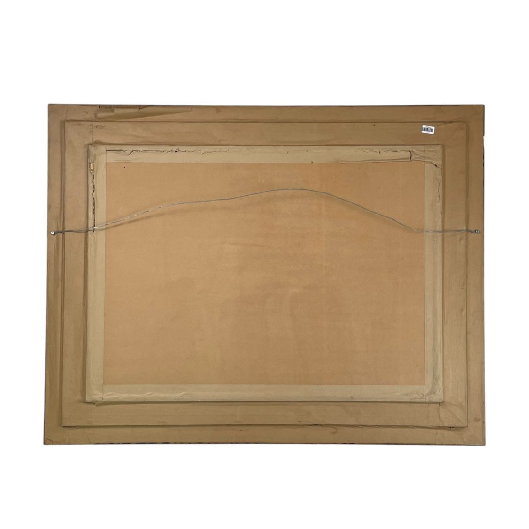 Arte con Vidrio ANONIMO Estilo Paisajismo Marco 90 cm X 72 cm Obra 83 cm X 65 cm