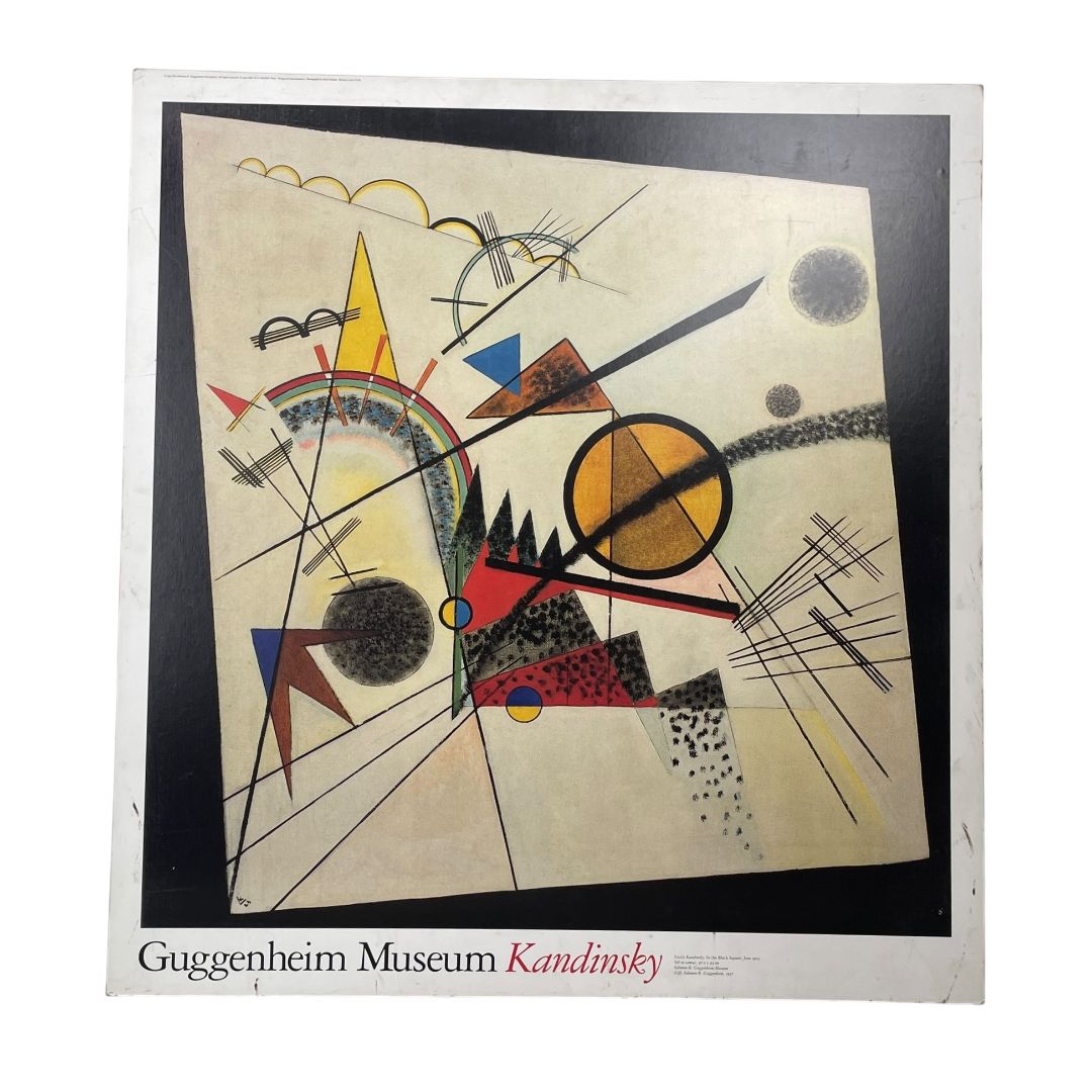 KANDINSKY Arte sin Vidrio Estilo Abstracto Medida 70 cm X 60 cm