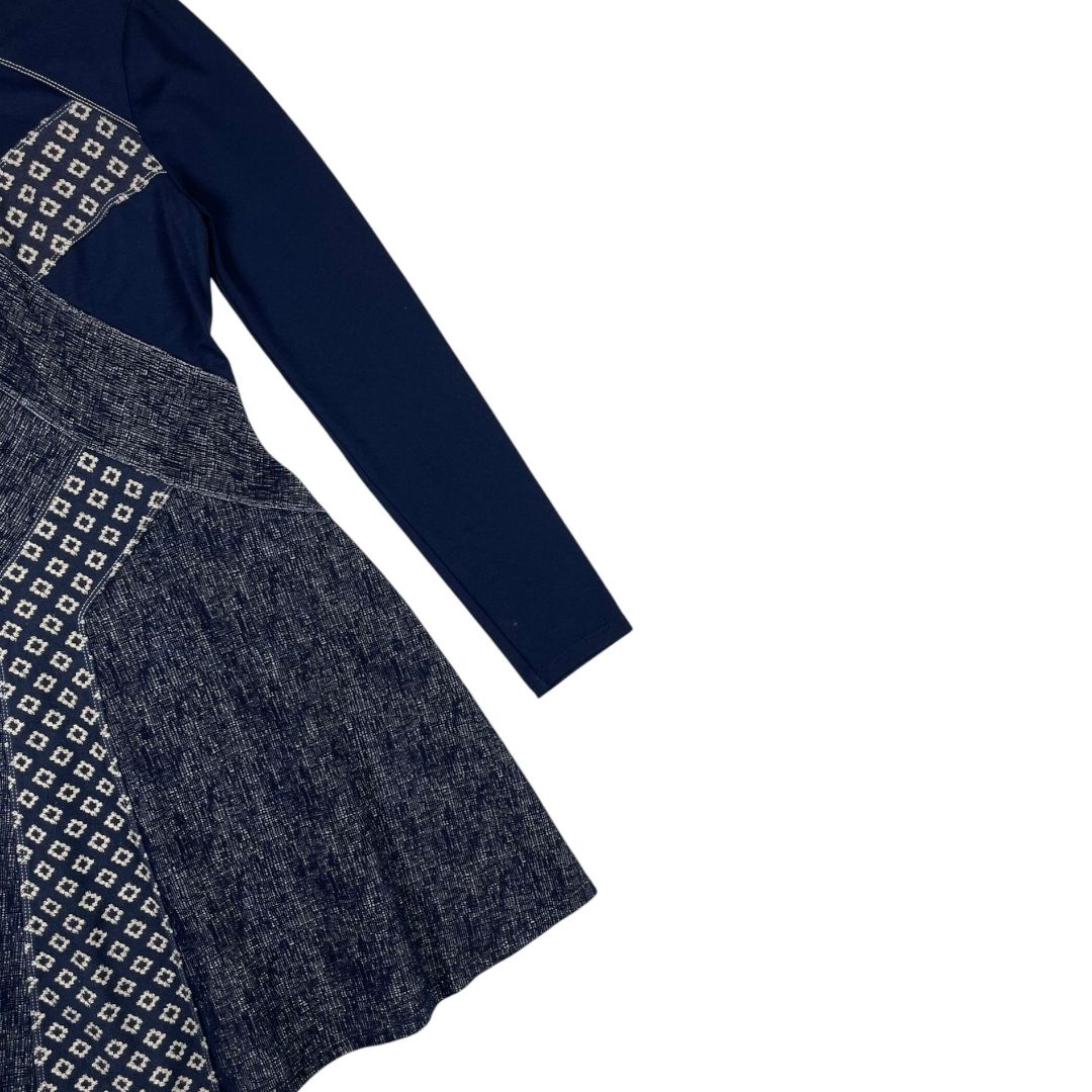 Vestido Manga Larga BCBG Azul Talle XS