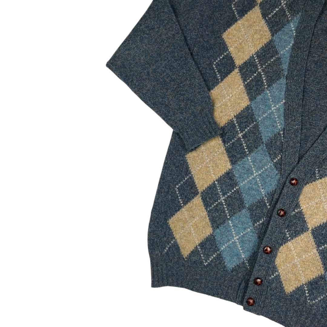 Sweater Abierto FULLY FASHIONED Varios Rombos Talle 46