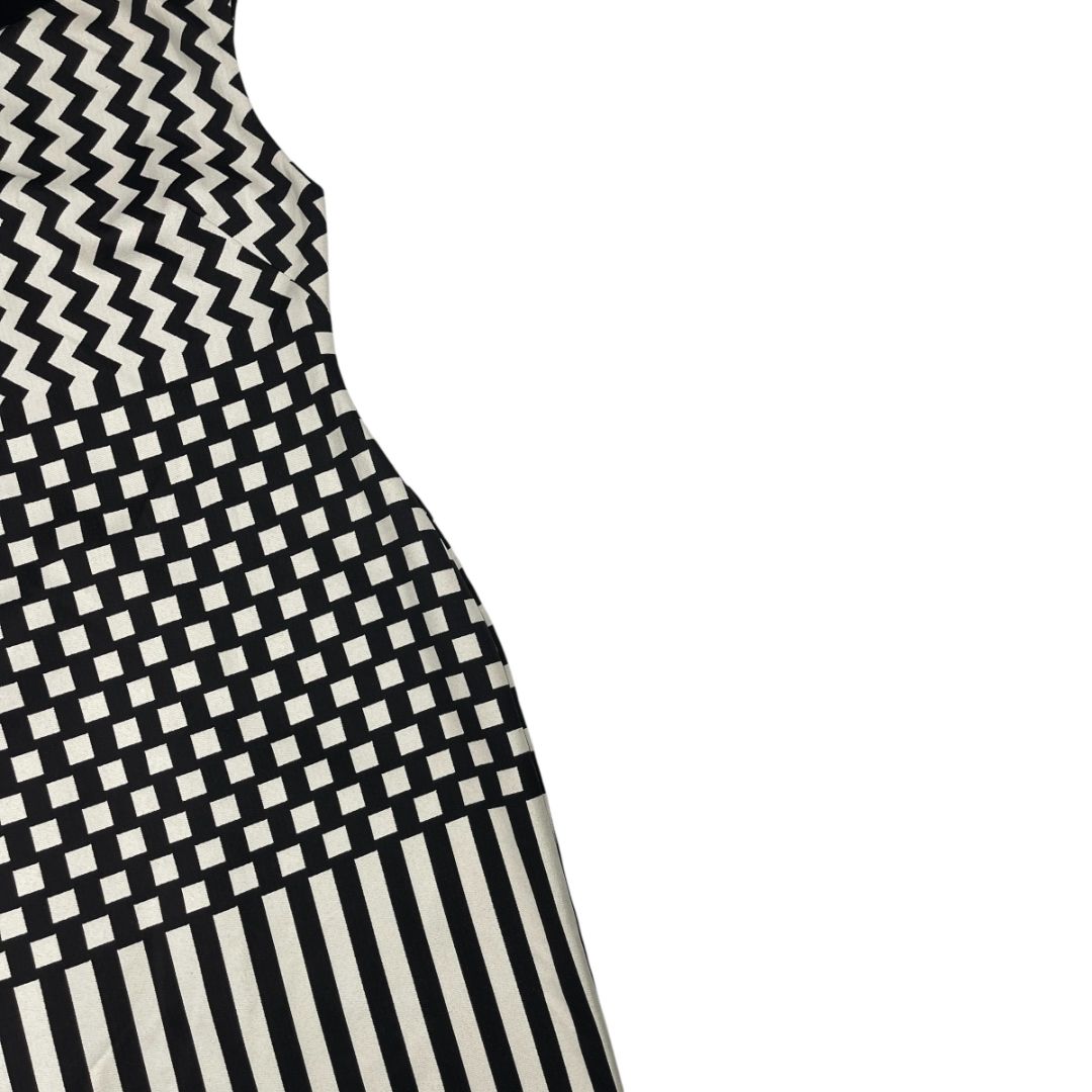 Vestido Sin Manga SANDRO FERRONE Varios Blanco Y Negro Talle M