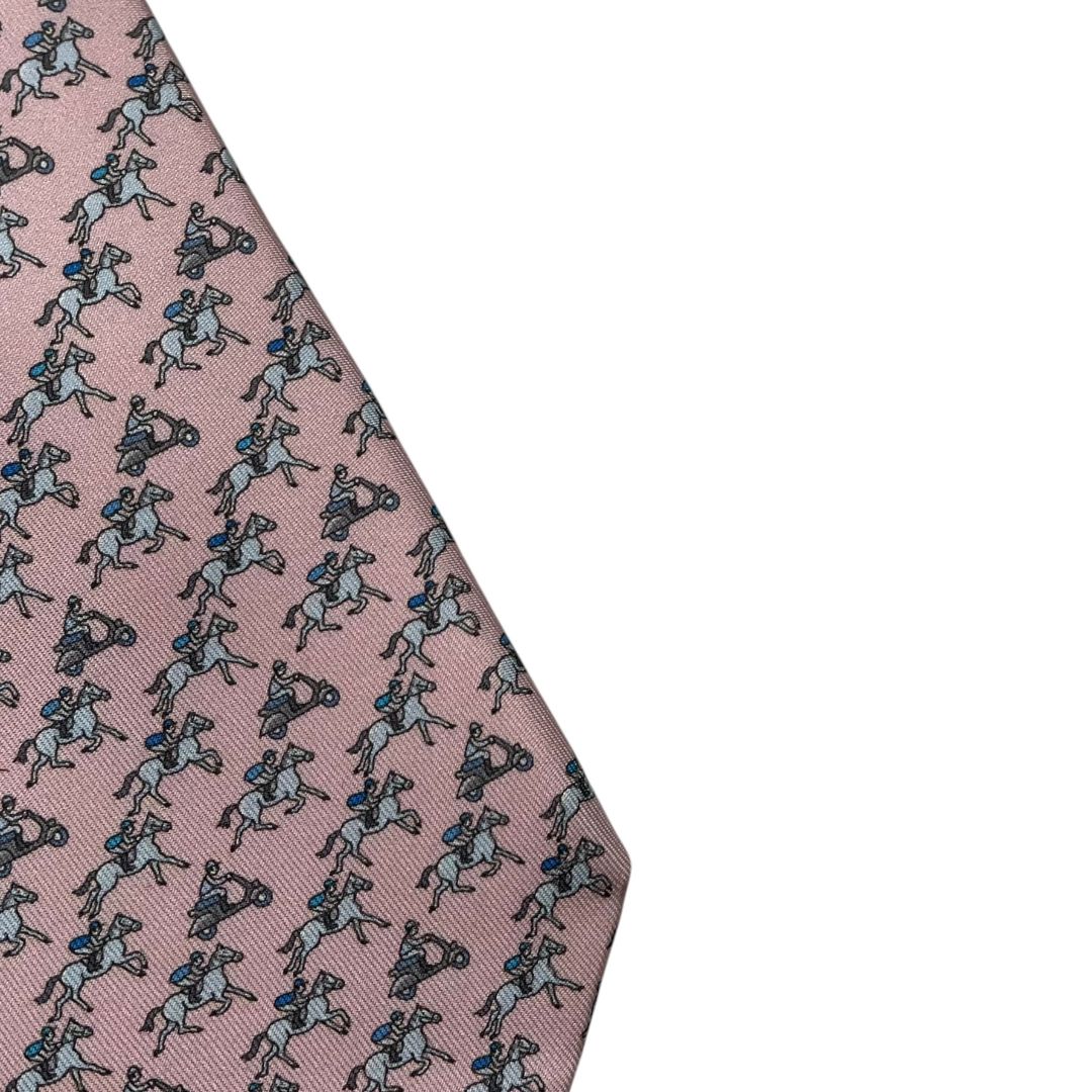HERMES Corbata Varios Estampado Talle Unico