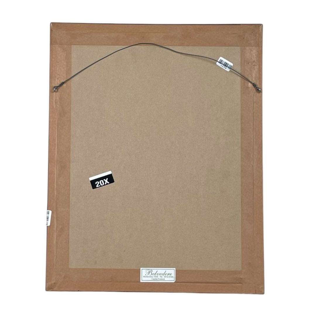 ANONIMO Arte con Vidrio Estilo Figurativo Medida 46cm X 35cm