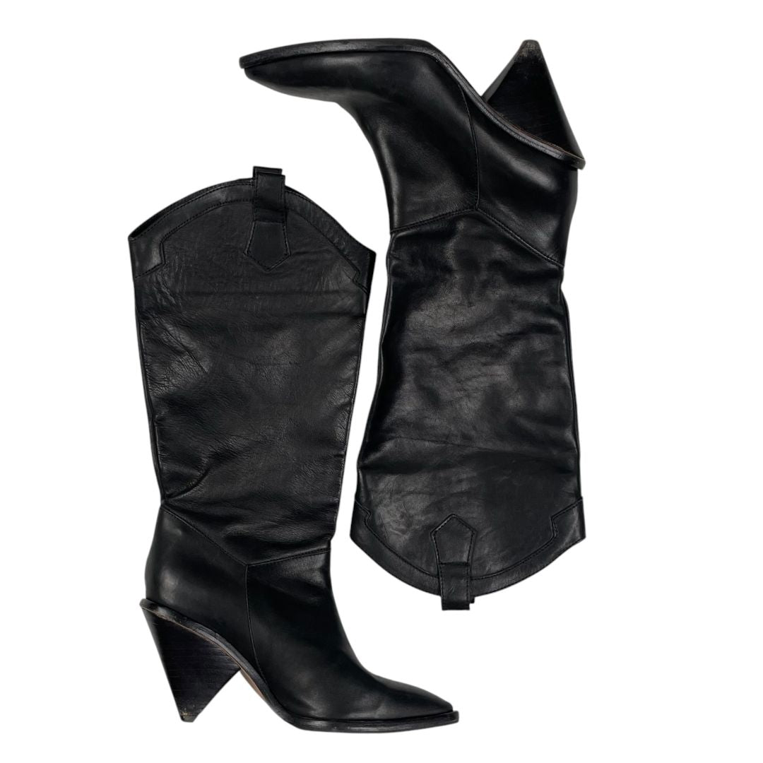 CHER Bota Larga Negro Talle 37