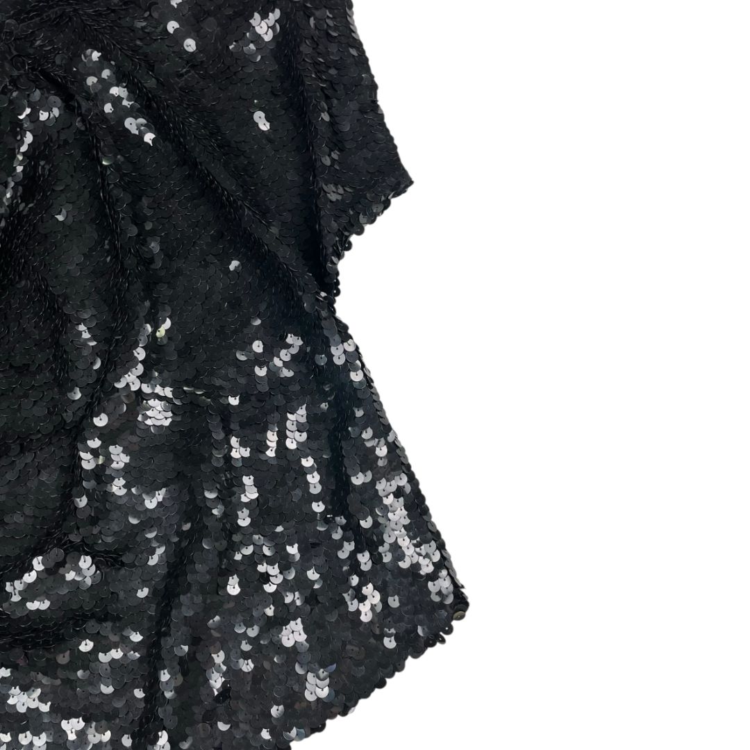 SIN MARCA Blusa Manga Corta Negro Talle M