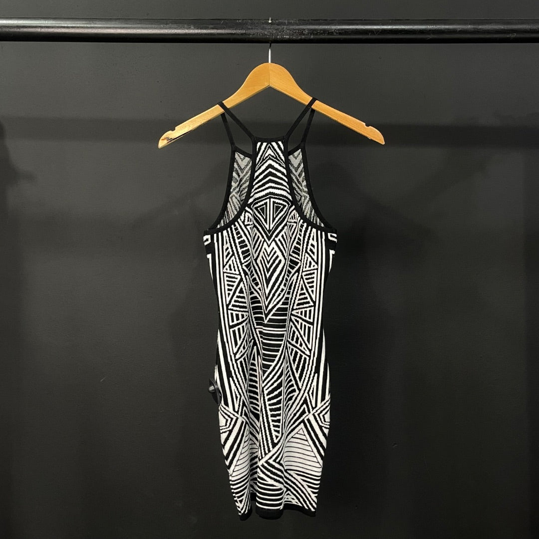 FOREVER Vestido Varios Blanco Y Negro Talle S