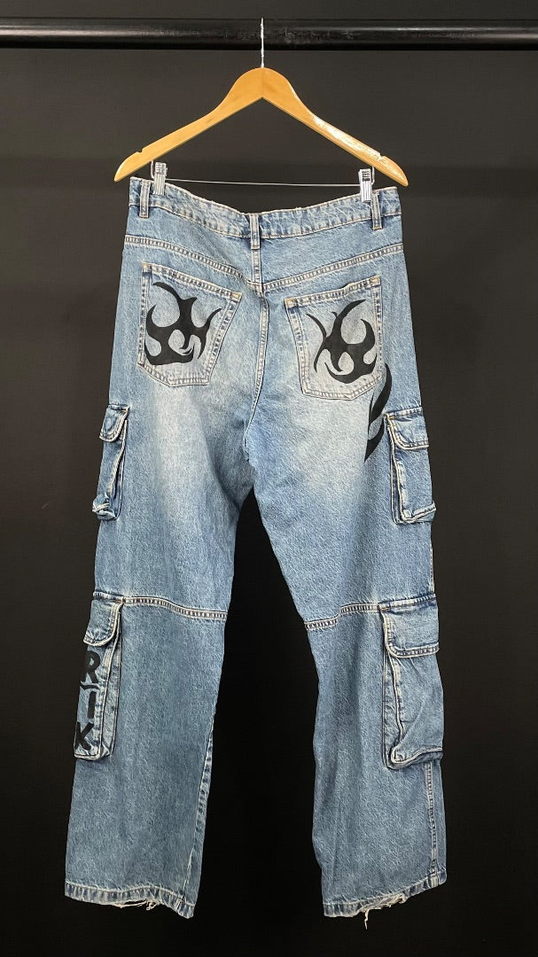 ZARA Pantalon Celeste Talle 42