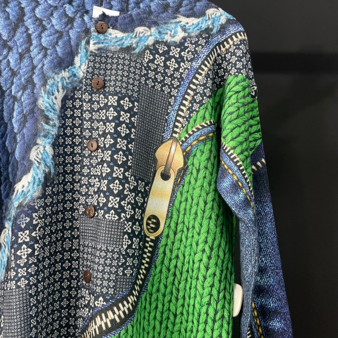 SIN MARCA Sweater Abierto Varios Estampado Talle XL