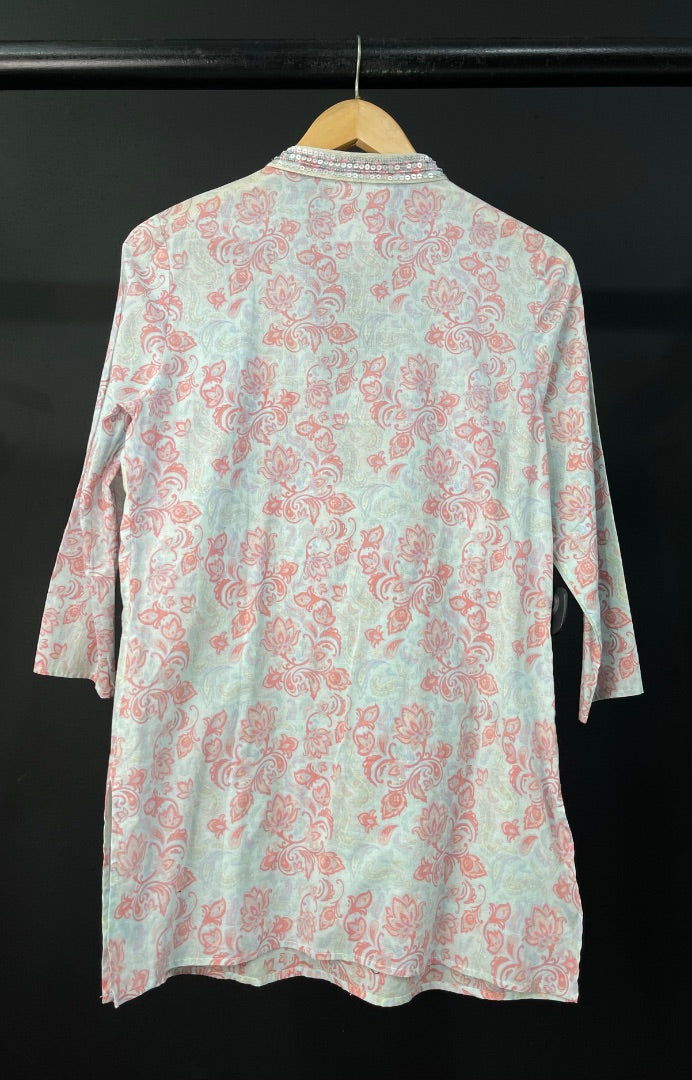 PEDRO DEL HIERRO Blusa Manga 3/4 Color Varios Estampado Talle M