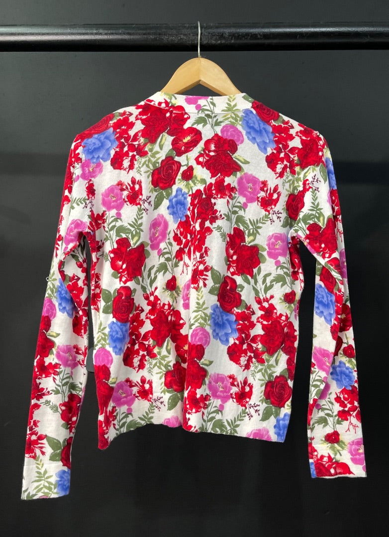 PAULA CAHEN DANVERS Sweater Abierto Varios Floral Talle 1