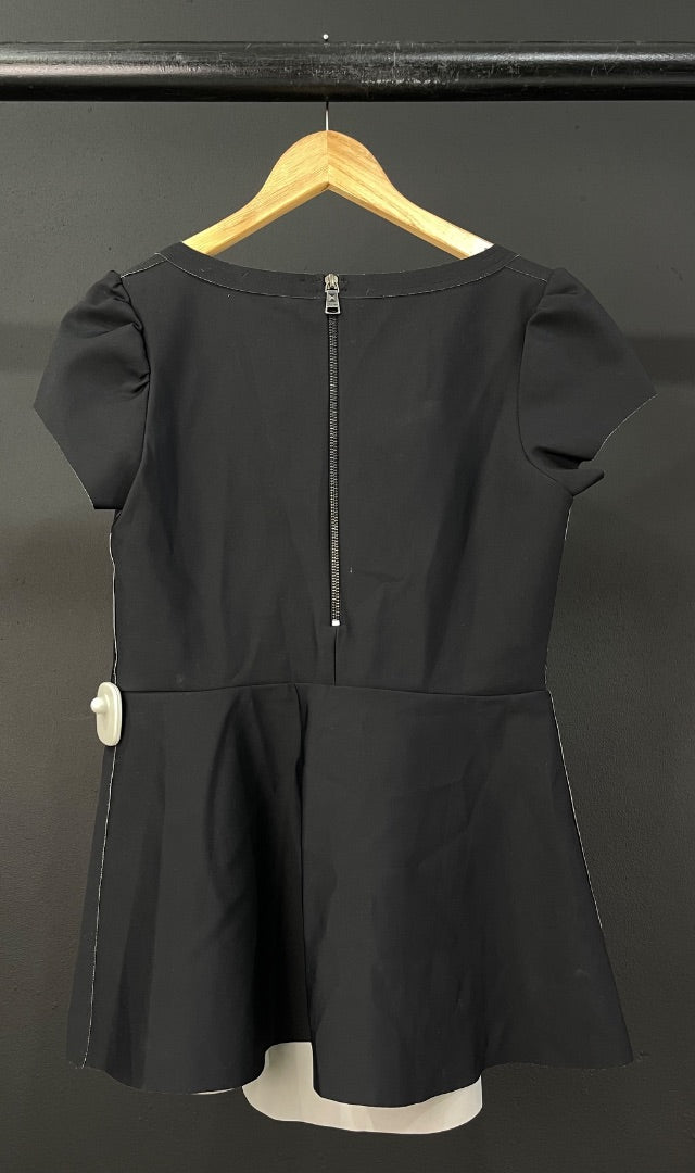 JAZMIN CHEBAR Vestido Manga Corta Negro Talle 3