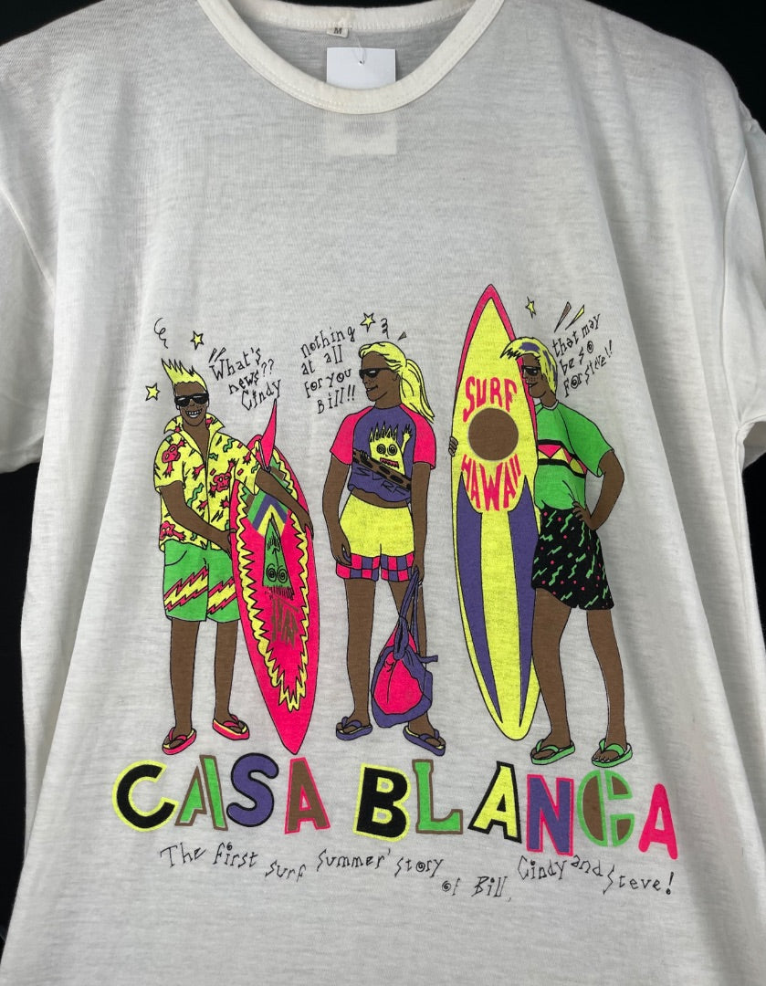 SIN MARCA Remera Manga Corta Blanco Talle M
