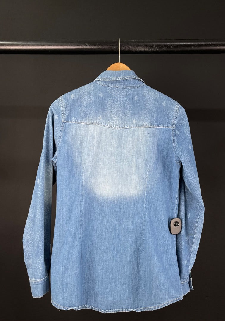 BENITO Camisa Manga Larga Azul Talle 44