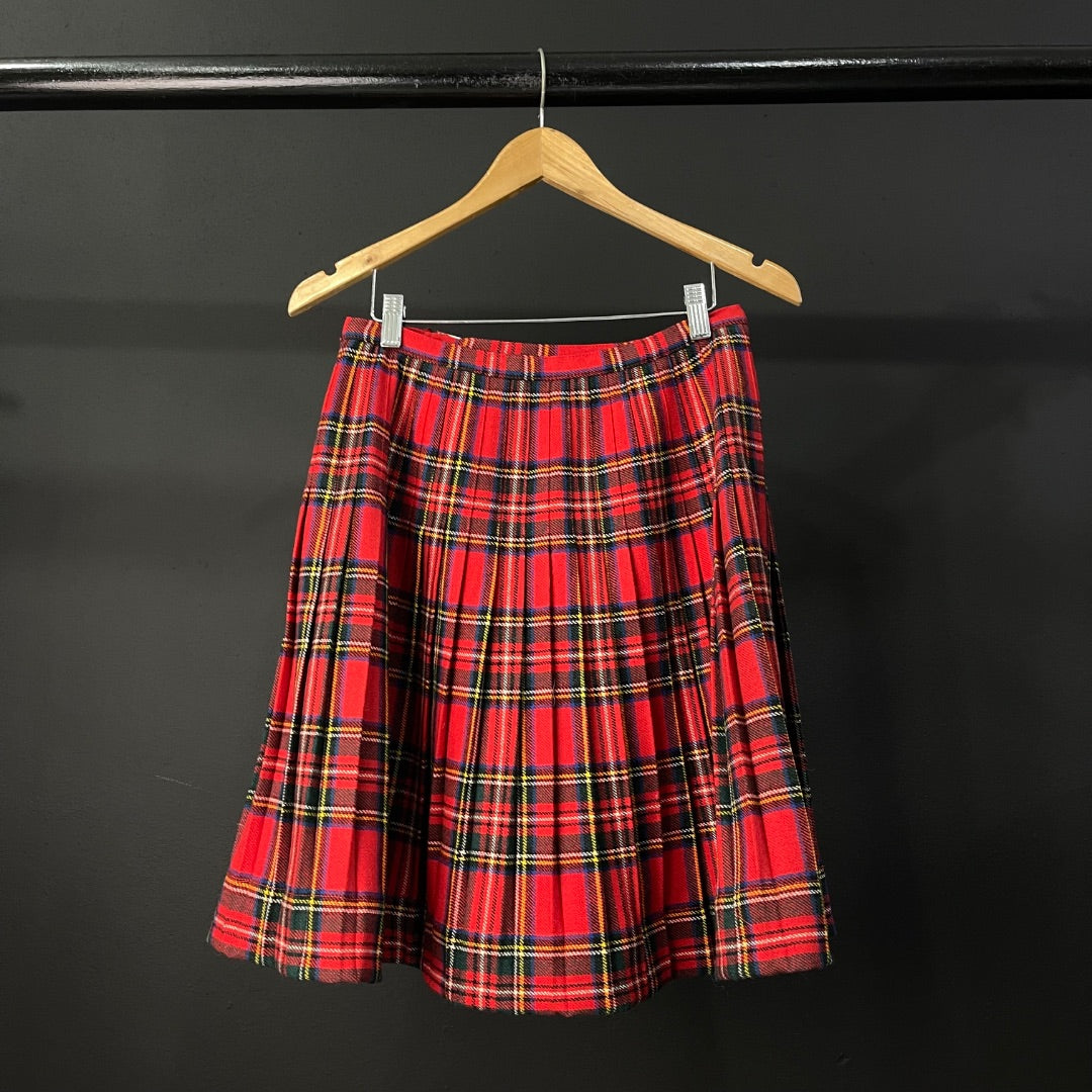 SIN MARCA Pollera Larga Varios Escoces Rojos Talle 1