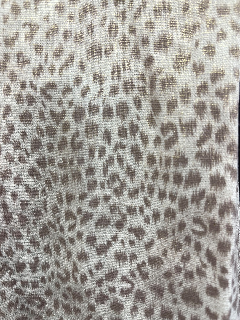 JAZMIN CHEBAR Vestido Manga Larga Varios Animal Print Talle 42