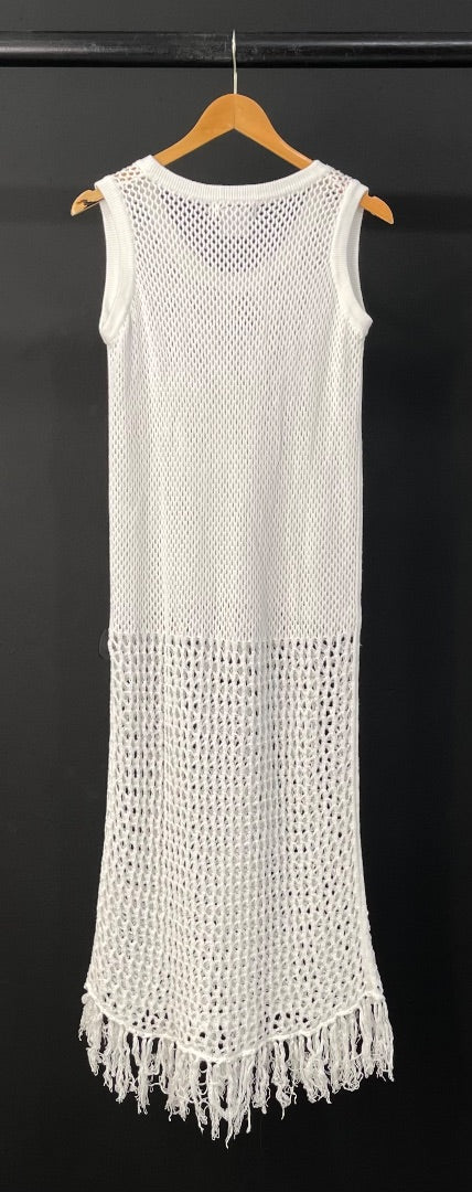 GIESSO Vestido Sin Manga Blanco Talle 2