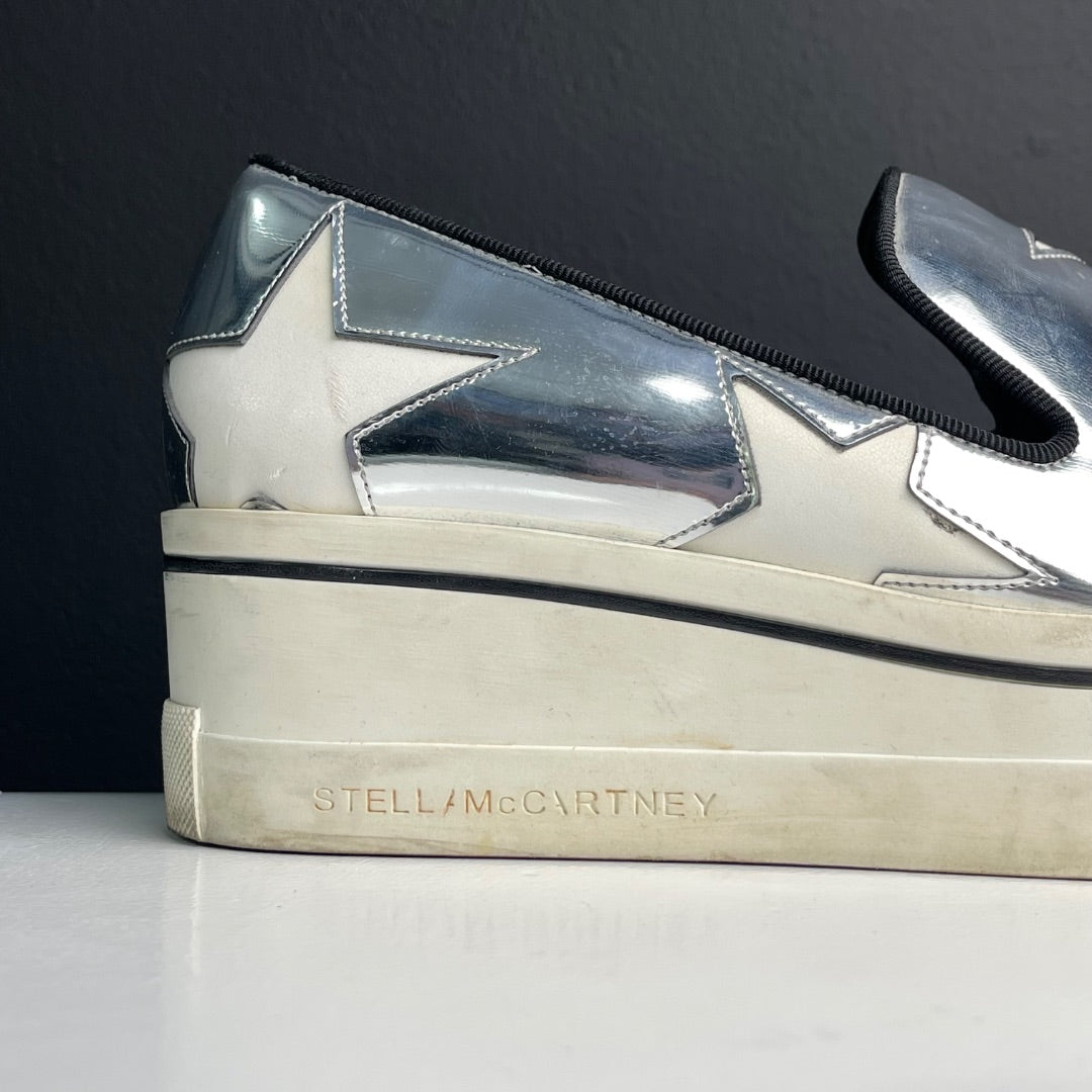 STELLA MCCARTNEY Mocasines Plateado Talle 36