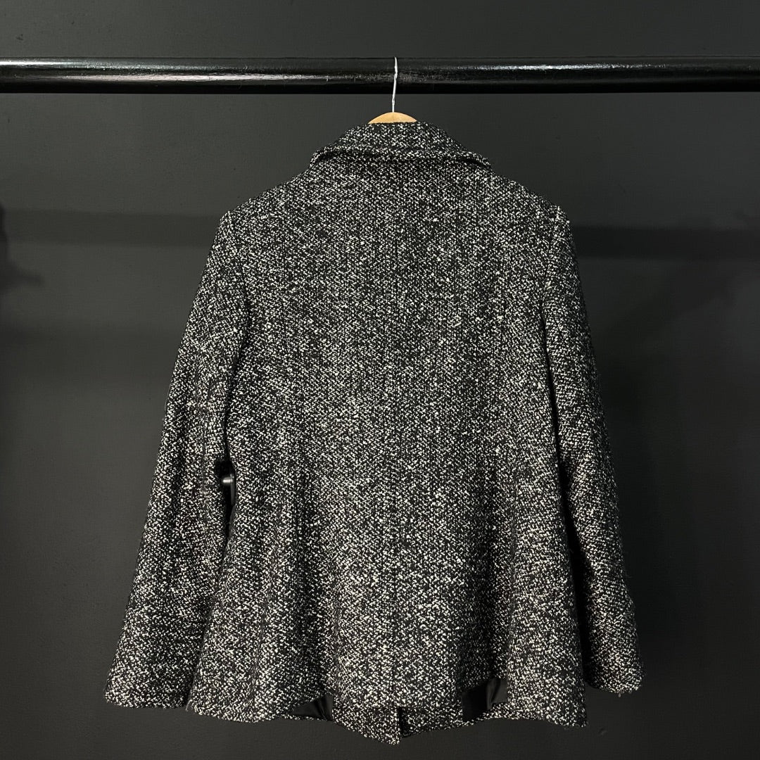 LONDON FOG Saco Varios Blanco Y Negro Talle L
