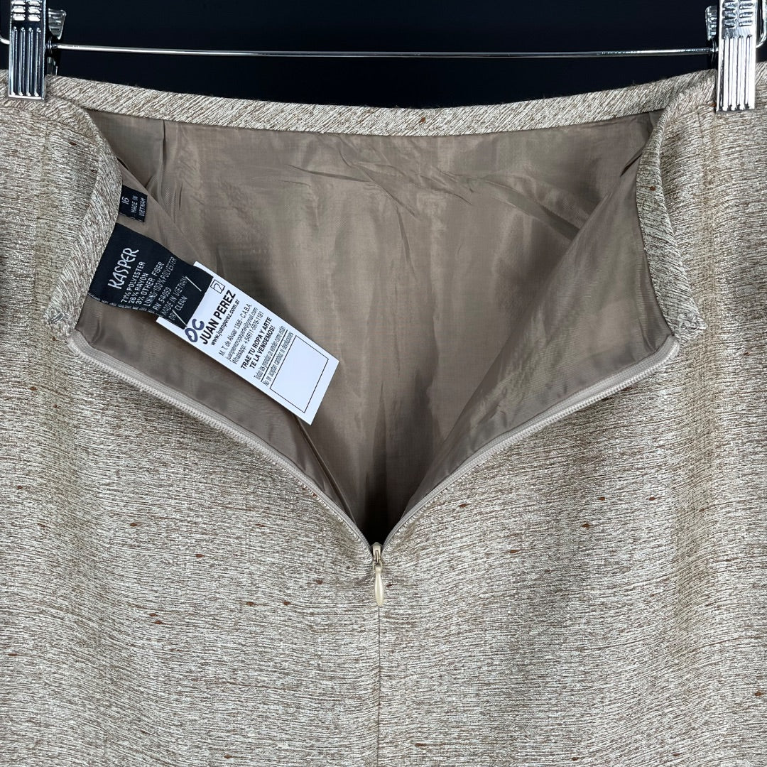 KASPER Conjunto X2 Pollera Y Otro Beige Talle 16