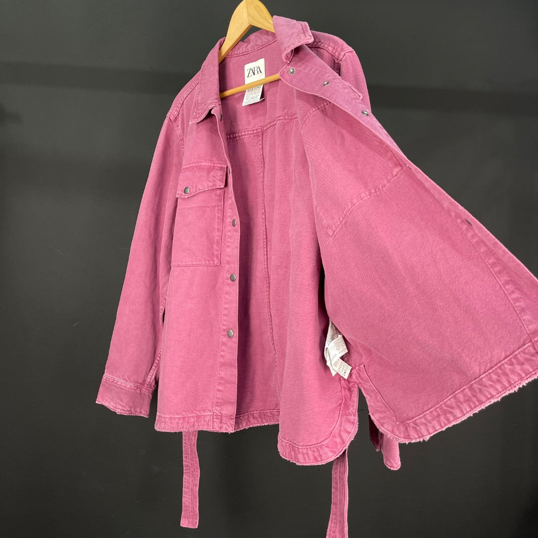 ZARA Camisaco Violeta Talle XL