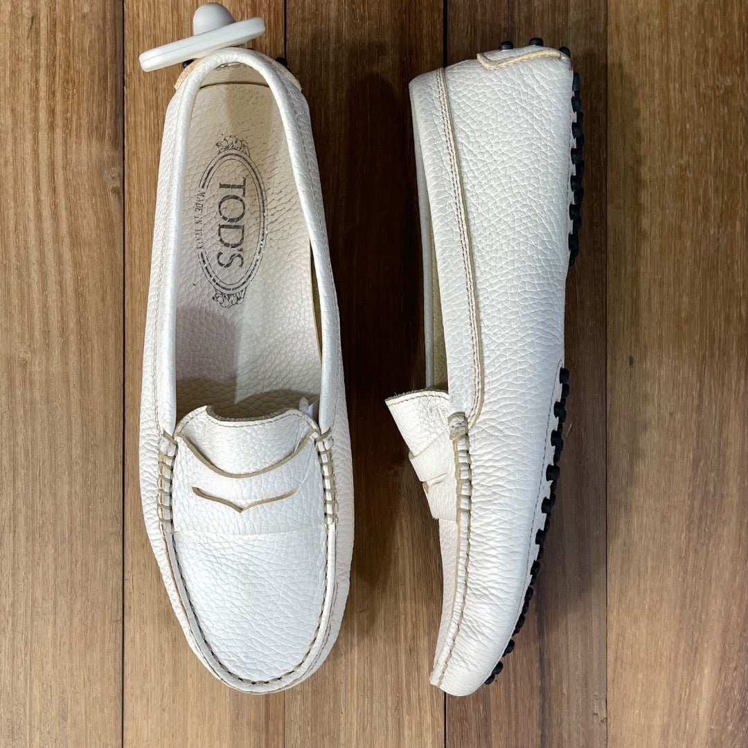 TODS Mocasines Blanco Talle 38