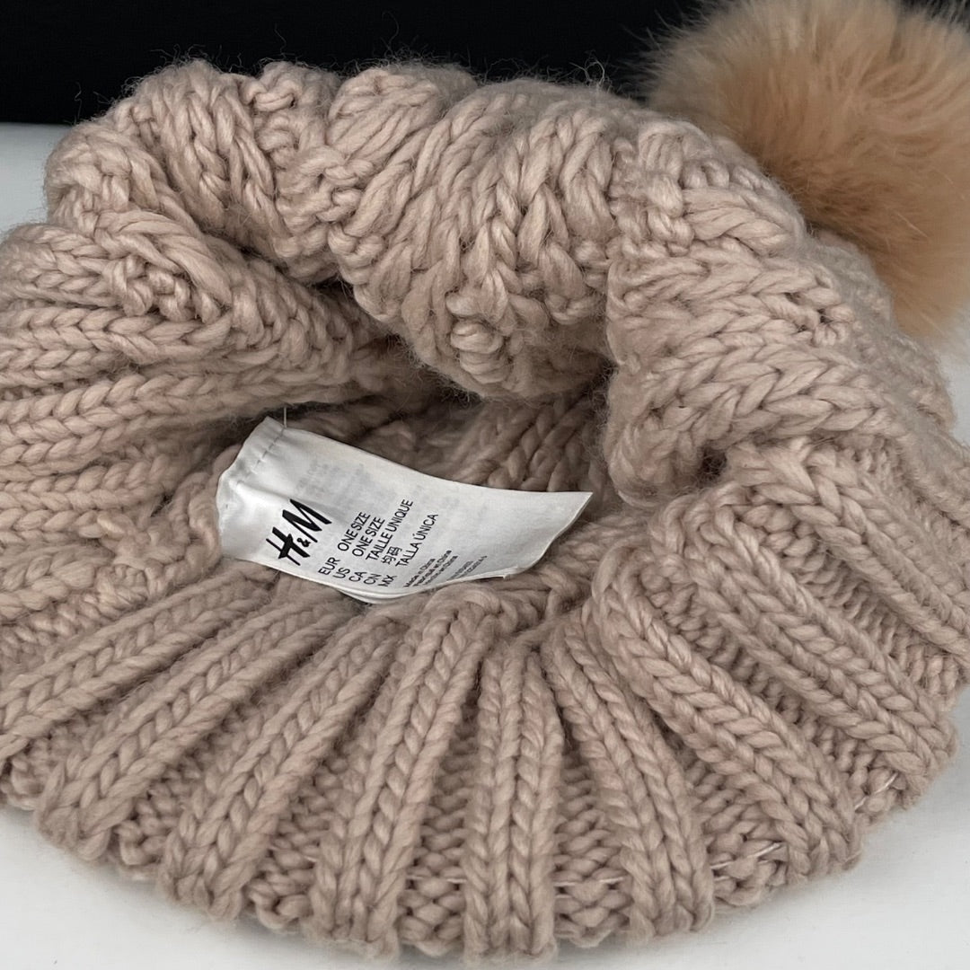 H&M Gorro Beige Talle Unico