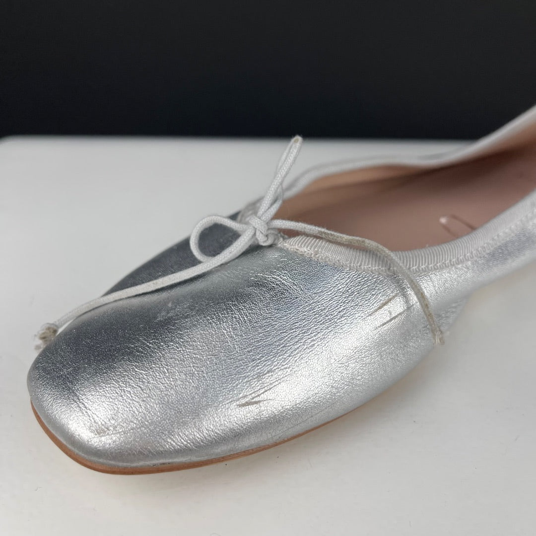 MNG Ballerina Plateado Talle 38