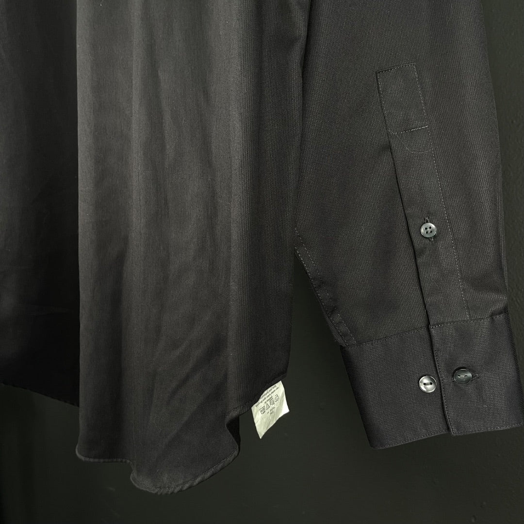 CALVIN KLEIN Camisa Manga Larga Negro Talle 15