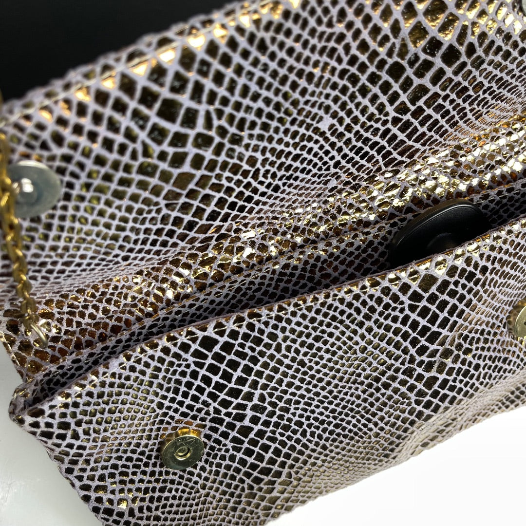 SIN MARCA Cartera Dorado Talle Unico