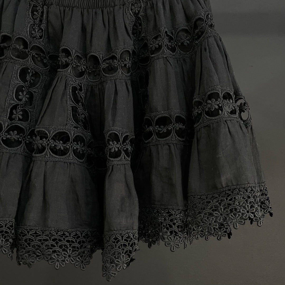 CHANO RUIZ Pollera Mini Negro Talle M