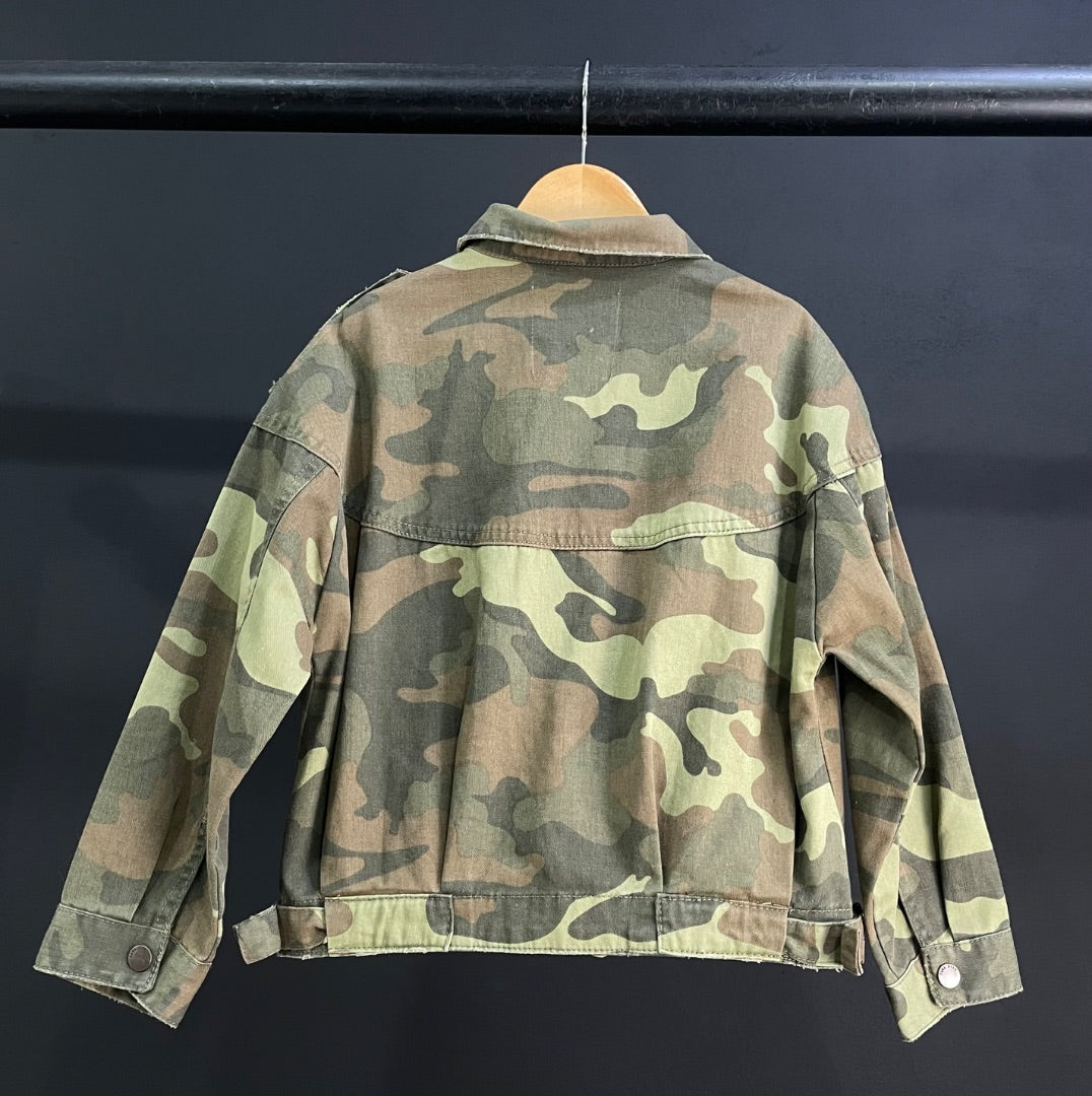ZARA Campera Varios Camuflado Talle 8