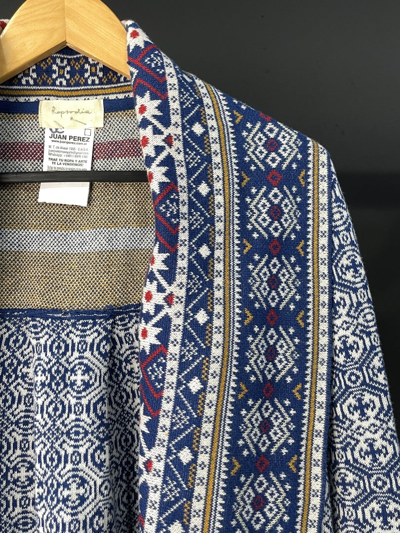 RAPSODIA Sweater Abierto Azul Talle M
