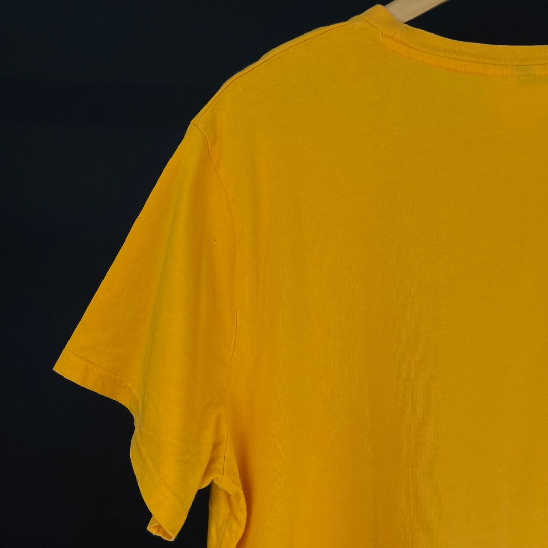 H&M Remera Manga Corta Amarillo Talle XL