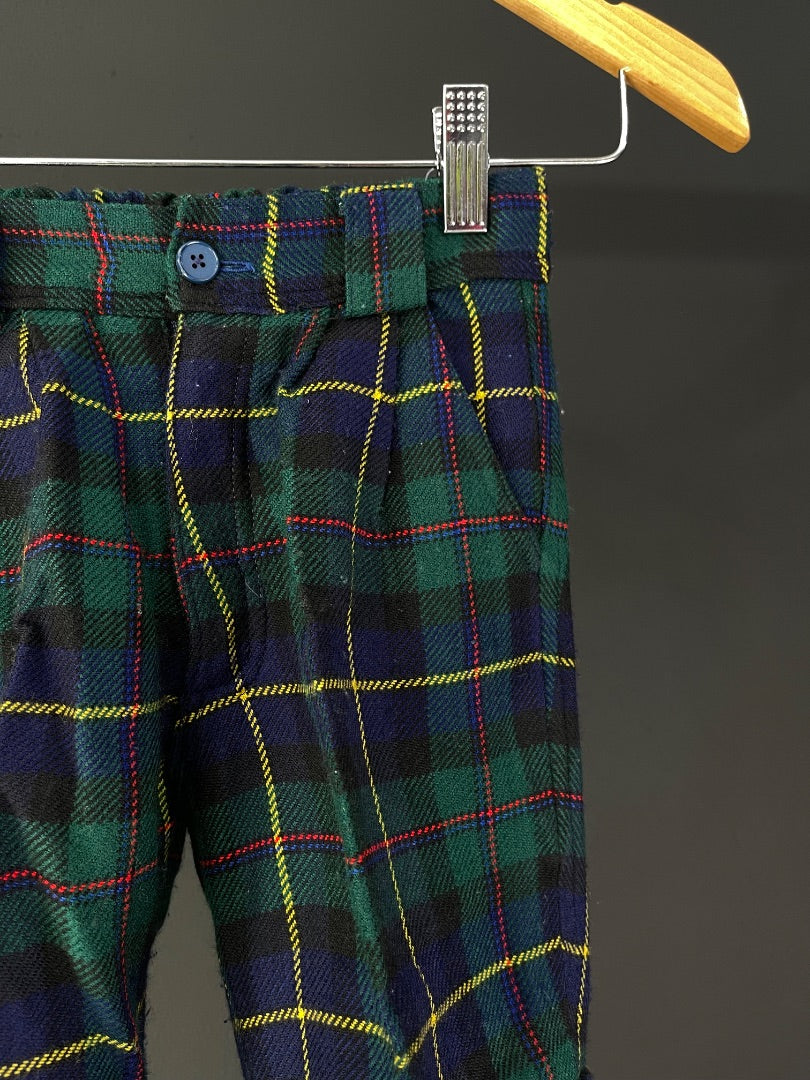 SIN MARCA Short Bermuda Varios Escoces Verde Talle 8