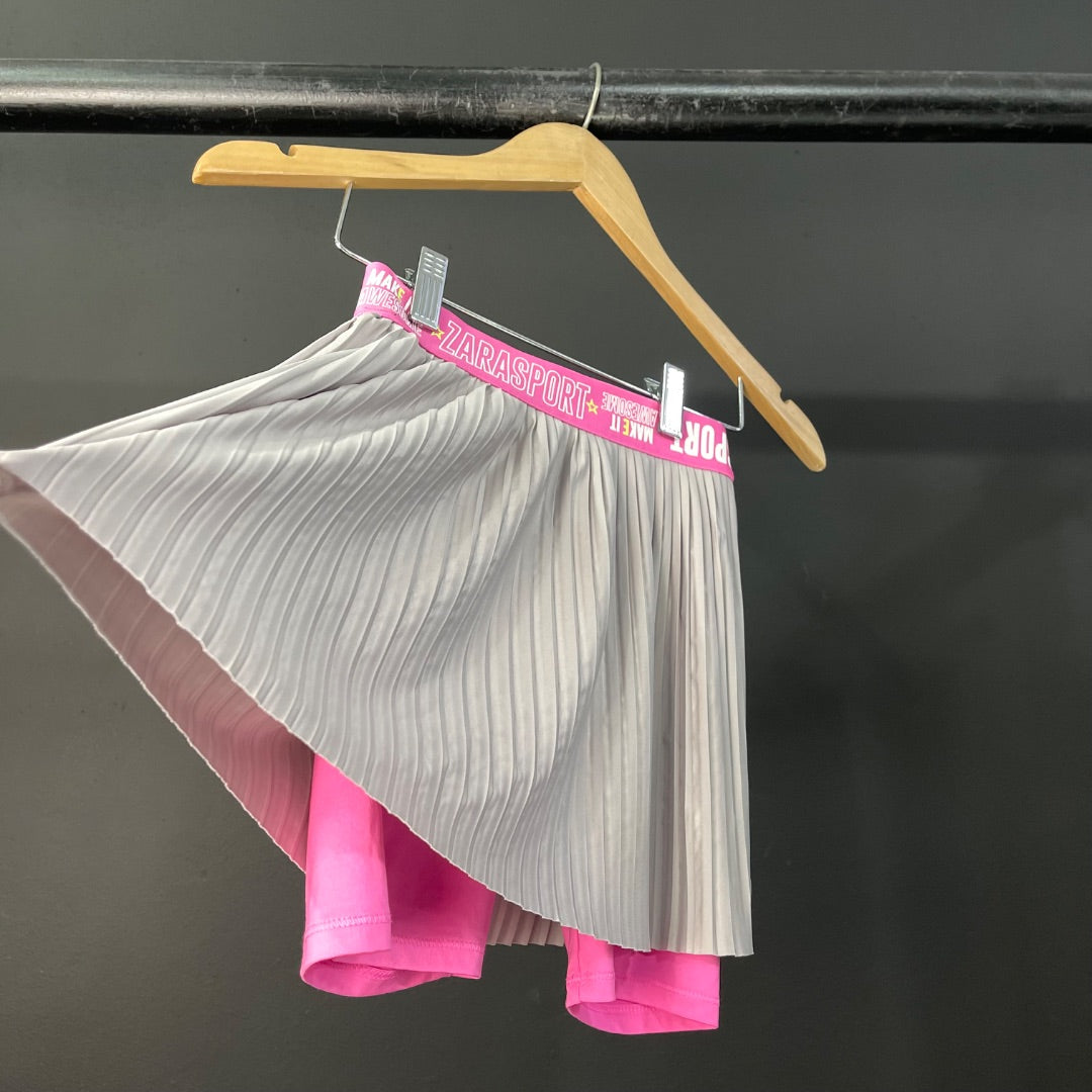 ZARA Pollera Pantalon Gris Talle 9