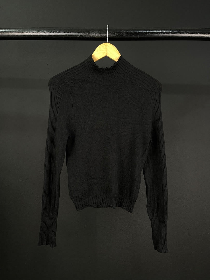 SIN MARCA Remera Manga Larga Negro Talle 40