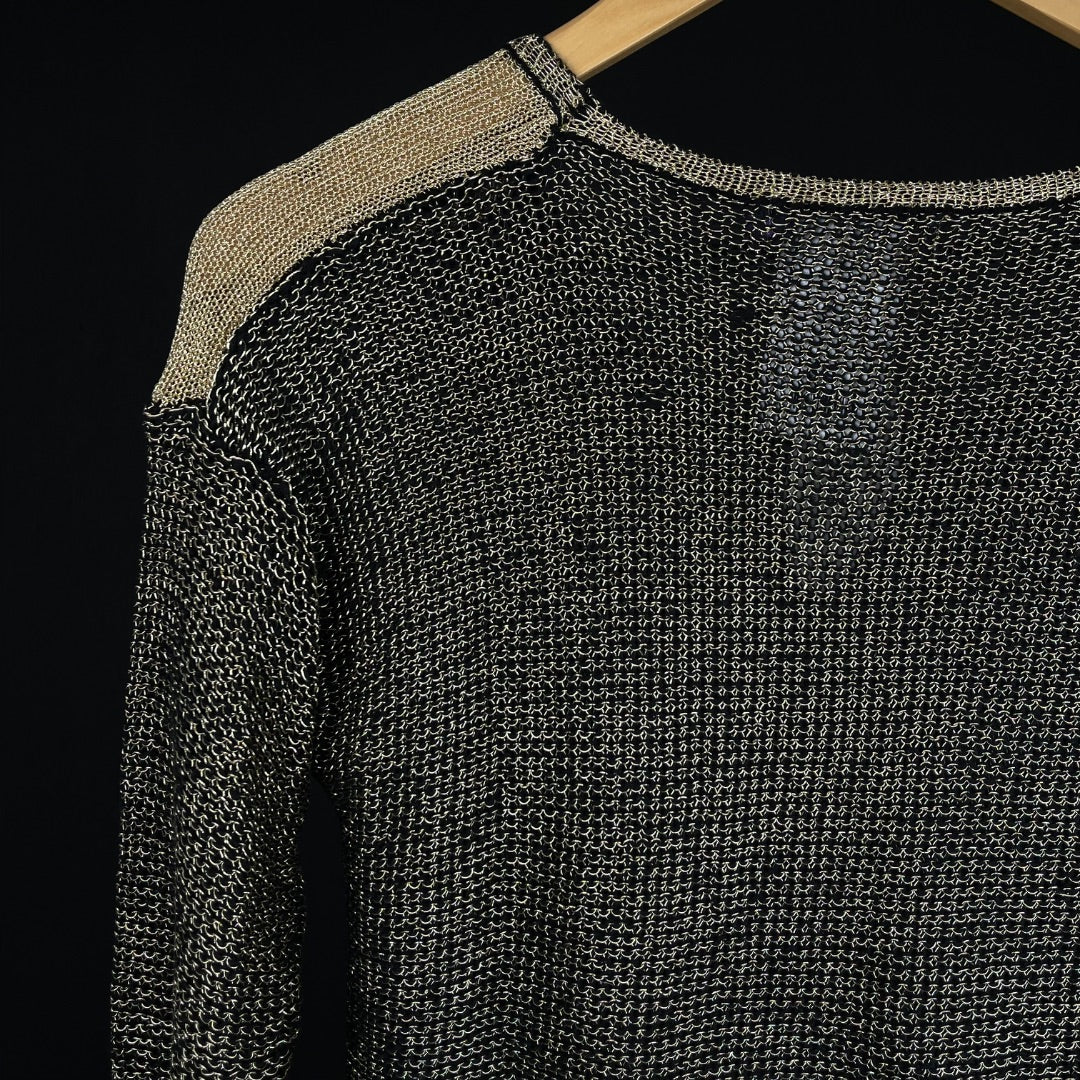 VARS Sweater Varios Negro y Dorado Talle M