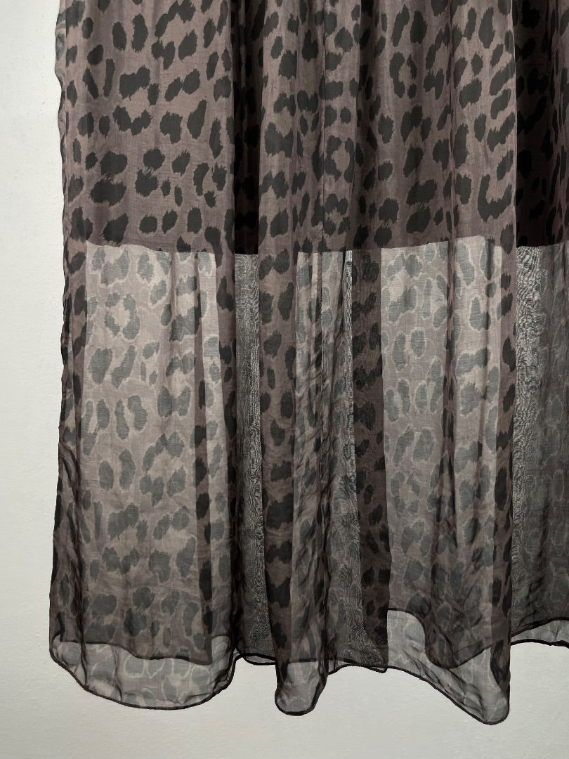 UNDICI Pollera Larga Varios Animal Print Talle L
