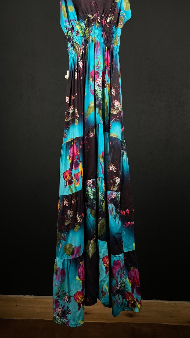 SIN MARCA Vestido Sin Manga Varios Floral Talle 44