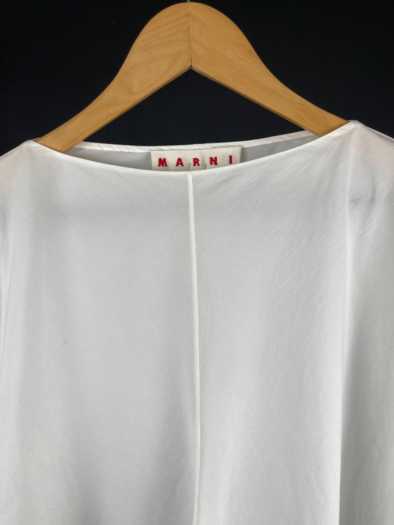 MARNI Blusa Manga Larga Blanco Talle 40