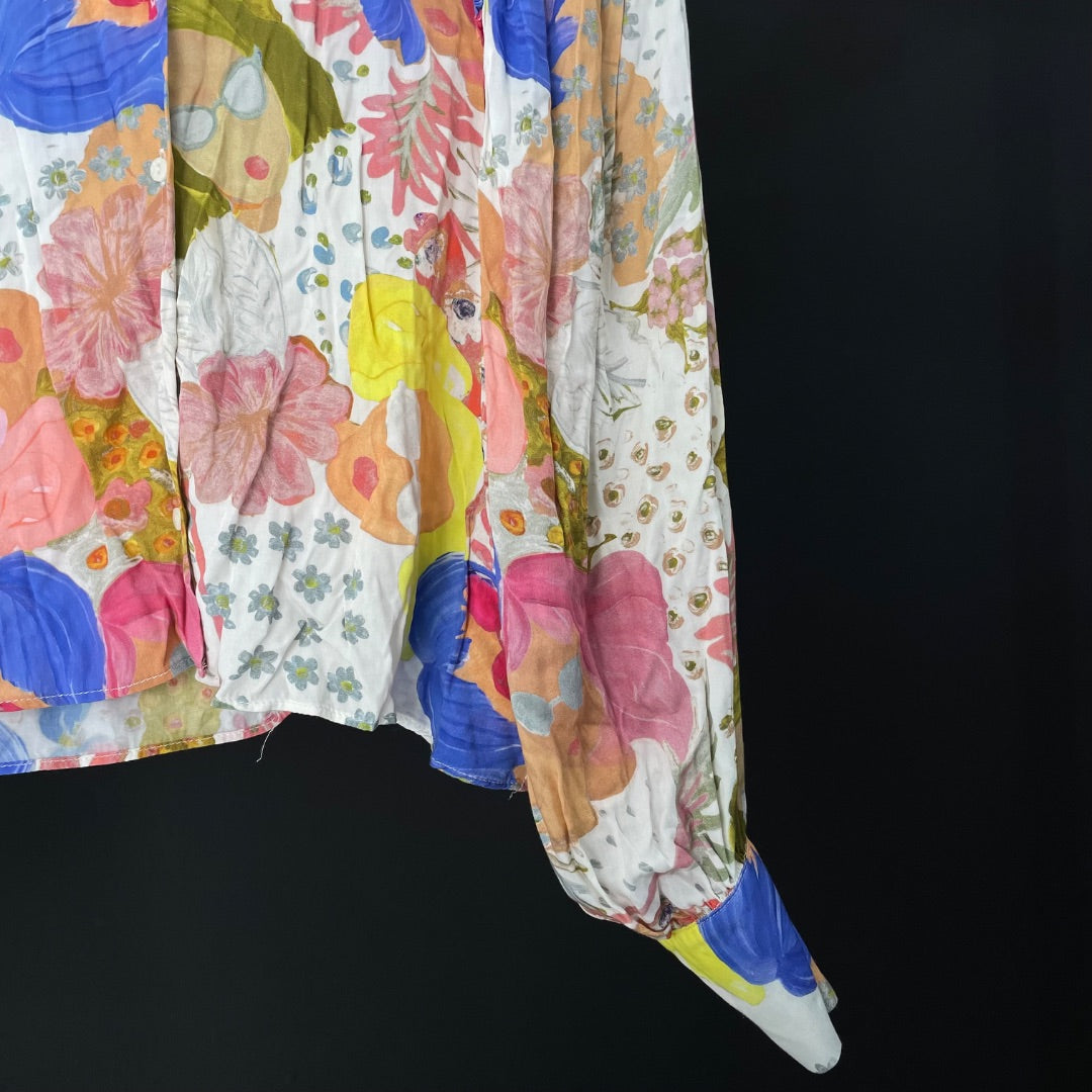 ZARA Camisa Manga Larga Varios Estampado Talle M